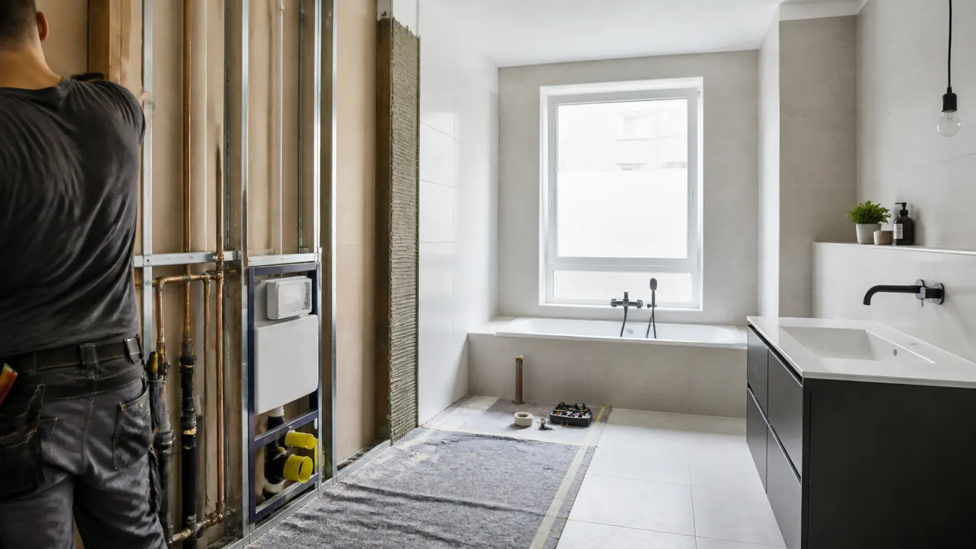 Komplette Badsanierung in Berlin – Badezimmer während und nach der Renovierung